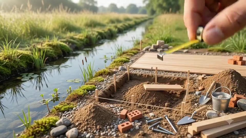 Authorized canal-side miniature lot used as the exact start frame
