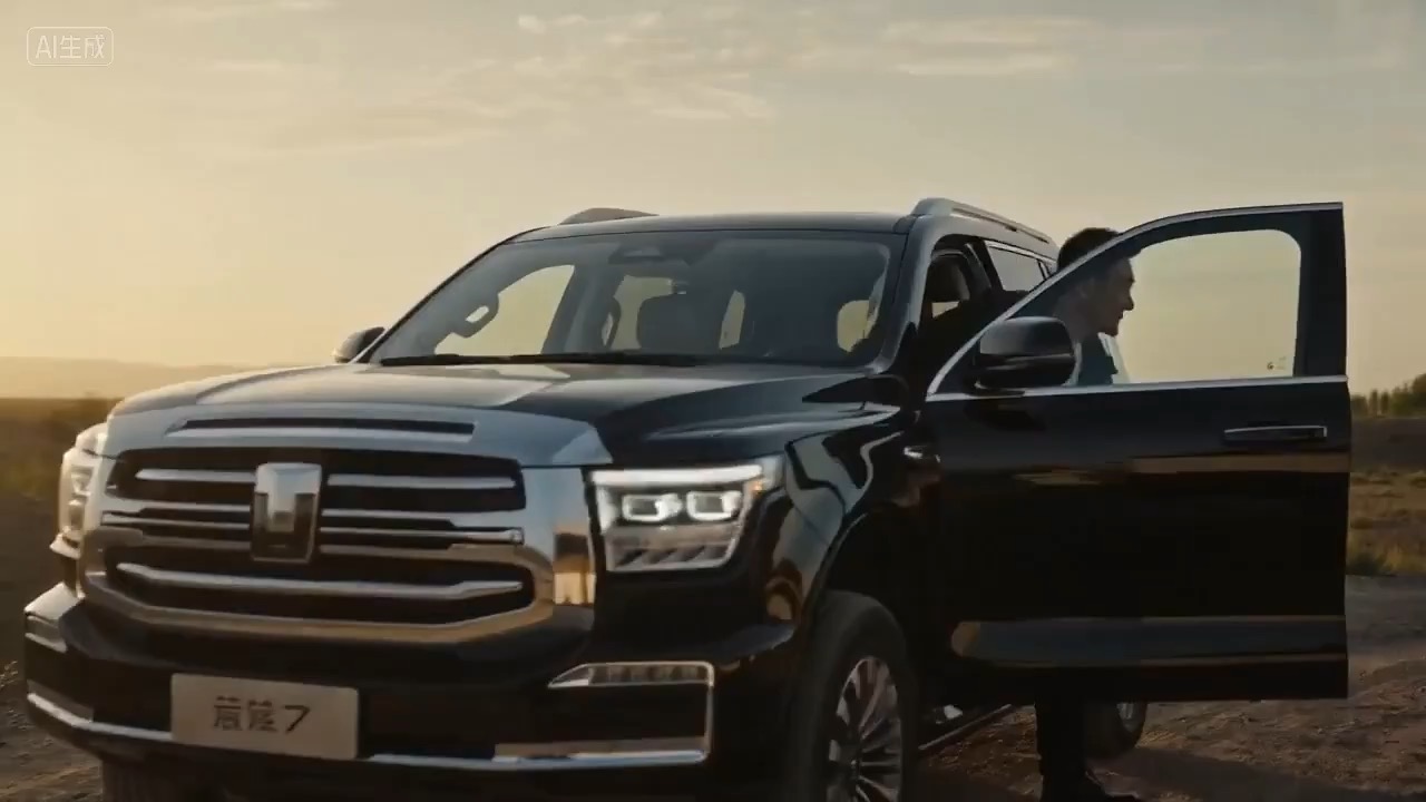 Náhled videa návratu domů po silnici v kaňonu s SUV přijíždějícím ke starému domu v hřejivém soumraku.