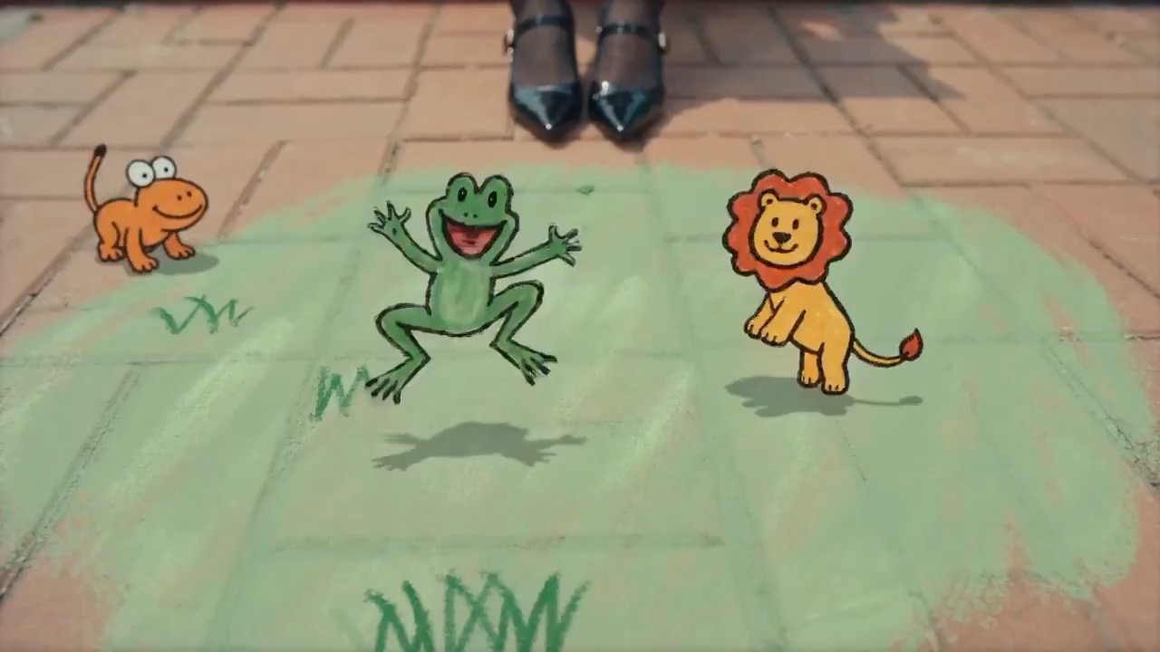 Kézzel rajzolt mesekönyv pop-up videóelőnézete, amelyen animált papírállatok emelkednek ki egy nyitott könyvből.