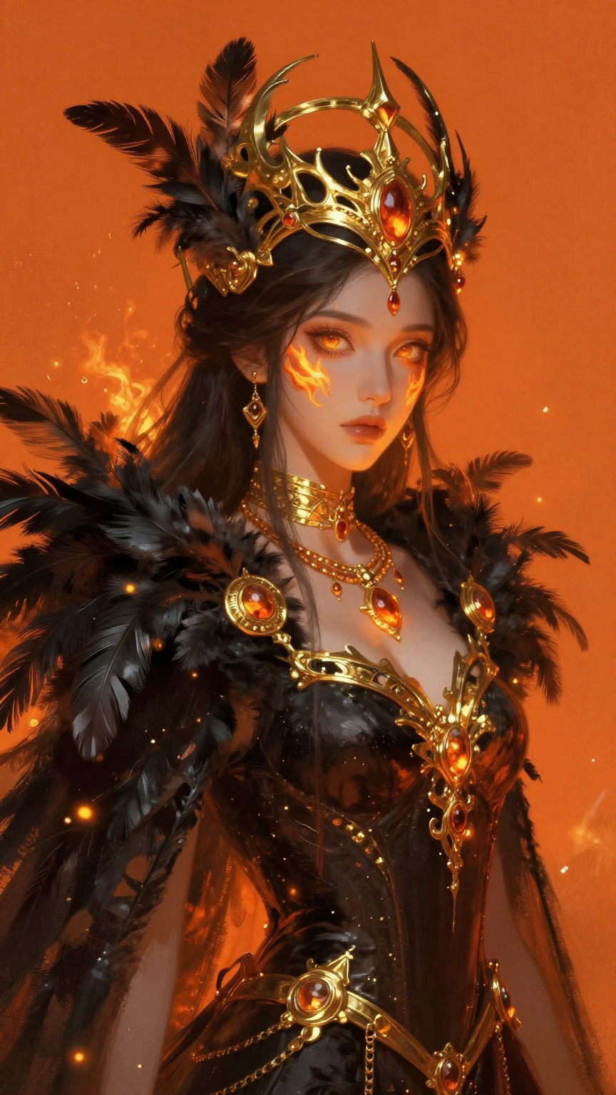 Oryginalna królowa fantasy ze znakami żaru