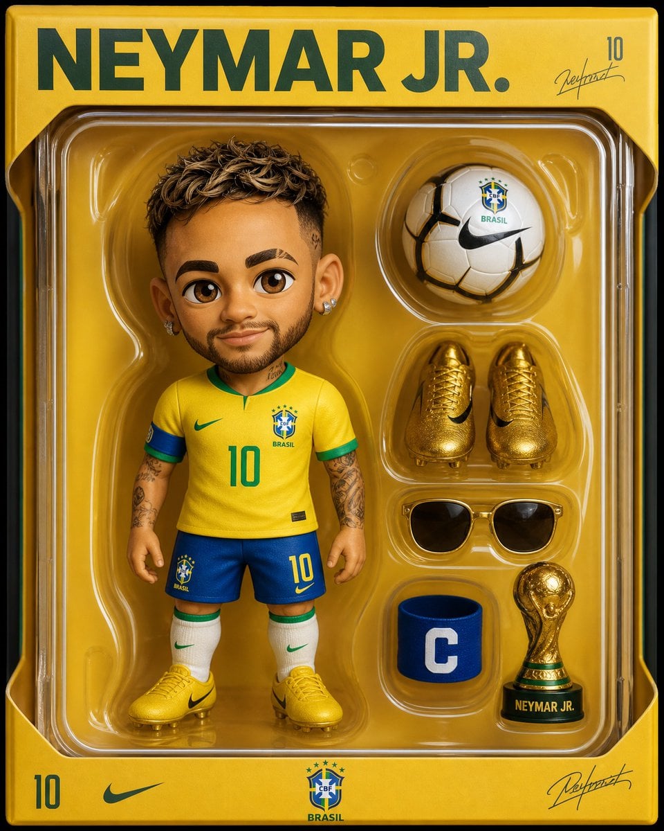 Original vinyl-style character figure in a colored package with five separate accessory cavities