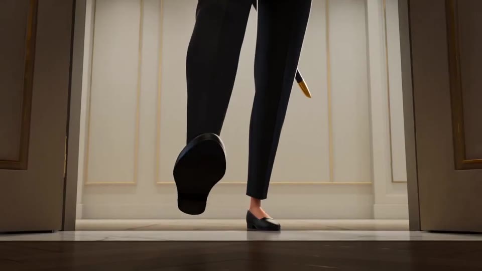 Adult stylized housekeeper in an original uniform resetting a guest room