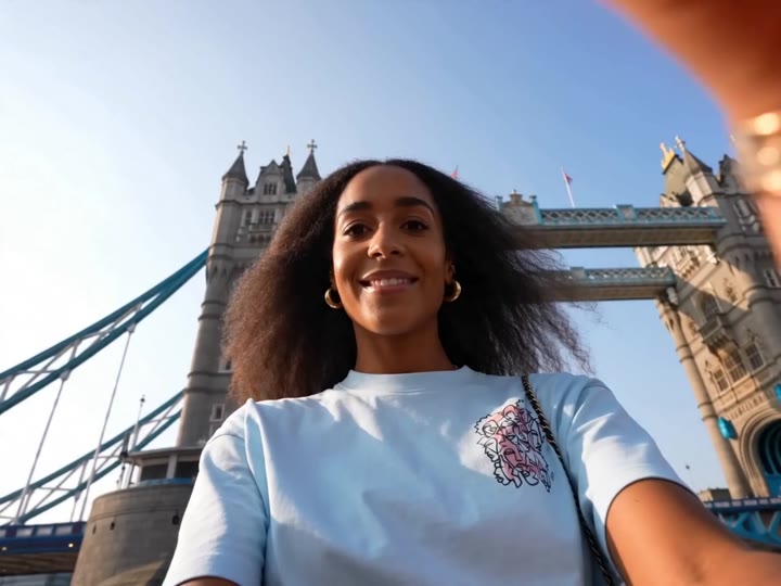 Rights-cleared adult and Tower Bridge outfit reference